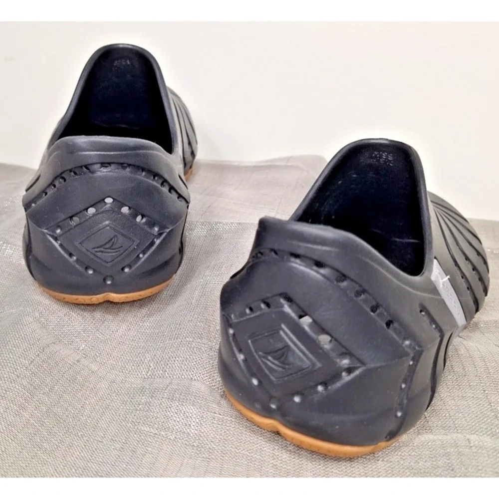 NEW Sperry Water Strider Black Mens 9 Waterproof Shoes Slip on Sports Womans 10